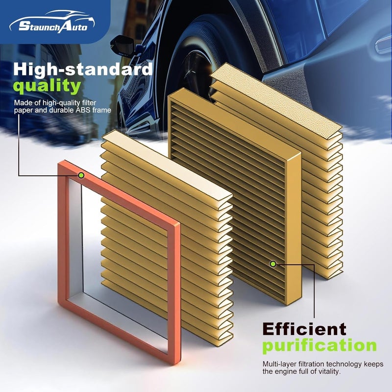 StaunchAuto Engine & Cabin Air Filter for Dodge Durango 2011-2026, Grand Cherokee 2011-2022, Grand Cherokee WK 2022 Air filter for Car Replacement CF11183 CA10755 Automotive Accessories-2 Pack - Image 3